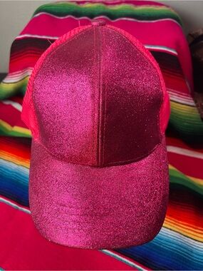 Glitter Hot Pink Trucker Hat